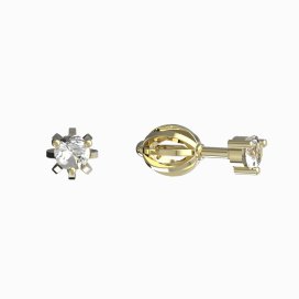 BG zlaté náušnice 780 Žluté zlato - 585 Diamant