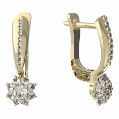 BG zlaté náušnice 886 Žluté zlato - 585 Diamant