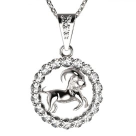 BG zlatý přívěšek Kozoroh 044 Bílé zlato - 585 Diamant