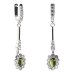 BG earring oval 517-B93 - Metal: Silver 925 - rhodium, Stone: Garnet