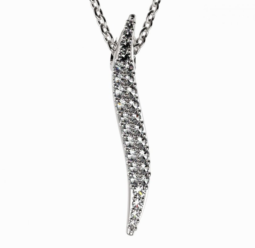 BG zlatý přívěs 716 Bílé zlato - 585 Diamant
