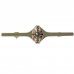 BG brooch 537I - Metal: White gold 585, Stone: Garnet and pearl