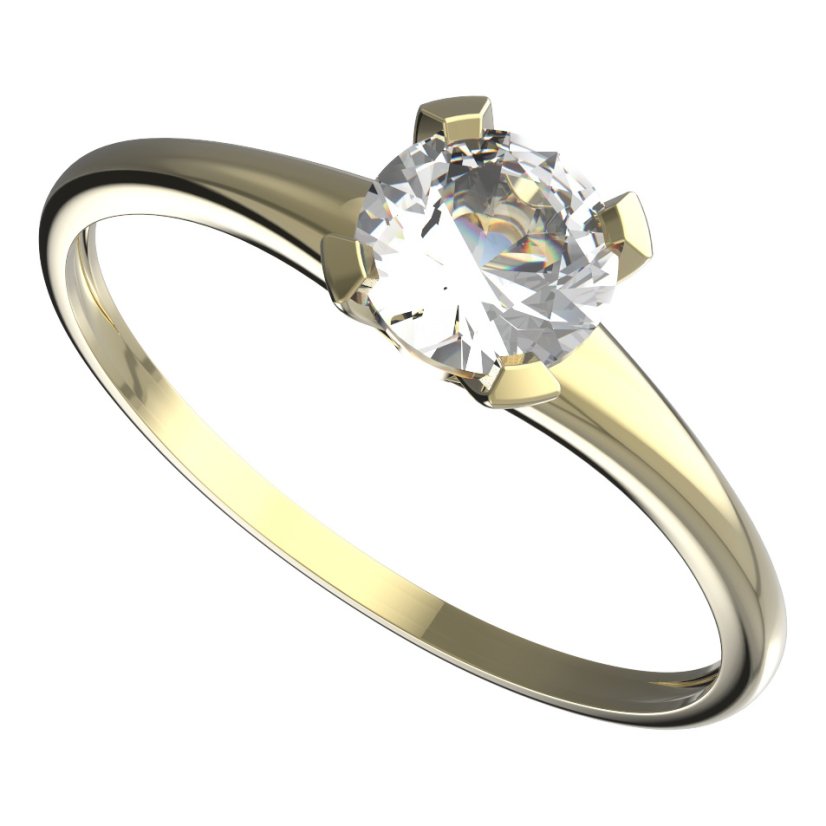 BG zlatý prstýnek 558 I Žluté zlato - 585 Diamant