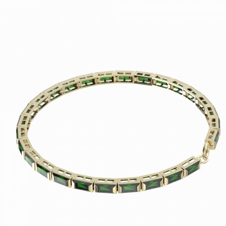 BG bracelet 535 - Metal: White gold 585, Stone: Moldavite