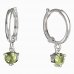 BeKid, Gold kids earrings -782 - Switching on: Circles 12 mm, Metal: White gold 585, Stone: Green cubic zircon