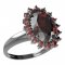 BG prsten s oválným kamenem 507-I - Kov: Stříbro 925 - rhodium, Kámen: Granát