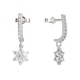 BeKid dětské náušnice hvězdička 853 Bílé zlato - 585 Diamant