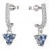 BeKid, Gold kids earrings -776 - Switching on: Pendant hanger, Metal: White gold 585, Stone: Light blue cubic zircon
