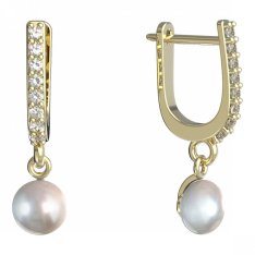 BeKid dětské náušnice 1291 s perlou Žluté zlato - 585