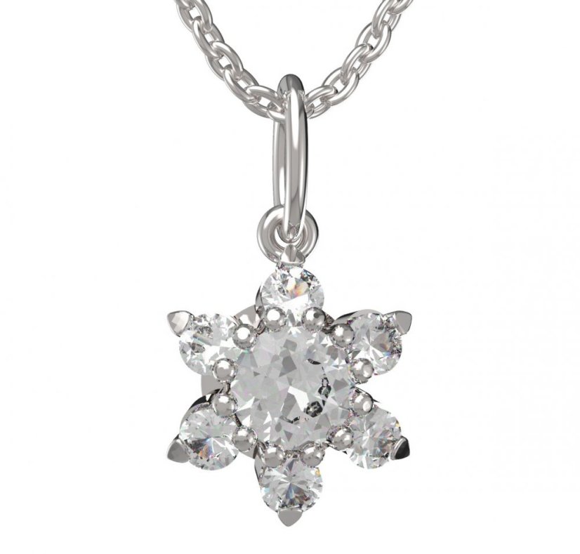 BeKid dětský přívěšek hvězdička 978 Bílé zlato - 585 Diamant