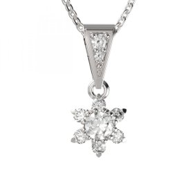 BG zlatý přívěšek s diamanty 978 Bílé zlato - 585 Diamant lab-grown