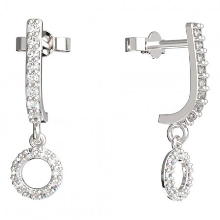 BeKid, Gold kids earrings -836 - Switching on: Pendant hanger, Metal: White gold 585, Stone: Diamond