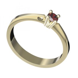 BG zlatý prstýnek s granátem nebo vltavínem 782 Žluté zlato - 585 Granát