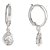 Zlaté dětské náušnice s diamantem, bílé zlato 585, kruhy 12 mm, 1–10 let – BeKid 1242