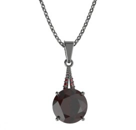 BG přívěs kruhového tvaru 475-G Stříbro 925 - ruthenium (30-90dní) Granát