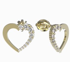 BeKid dívčí náušnice srdíčko 1263 Žluté zlato - 585 Diamant