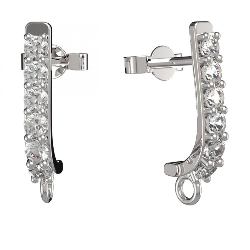 BG zlatý závěs dámské náušnice /94 Bílé zlato - 585 Diamant