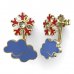 BeKid Gold earrings components -   Clouds - Metal: White gold 585, Stone: White cubic zircon