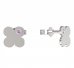 BeKid, Gold kids earrings -828 - Switching on: Puzeta, Metal: White gold 585, Stone: Pink cubic zircon