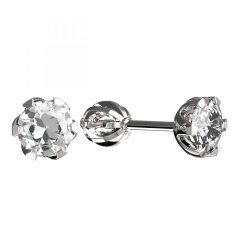 BG zlaté náušnice 872 Bílé zlato - 585 Diamant