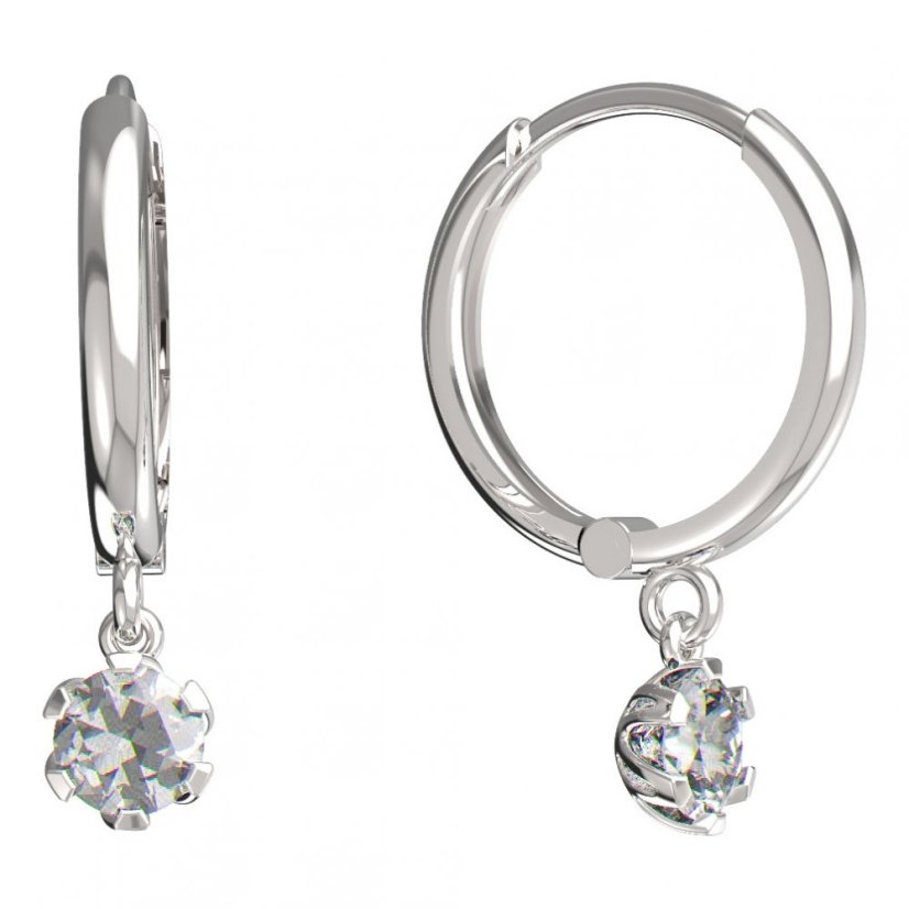 BeKid dětské náušnice 870 Bílé zlato - 585 Diamant