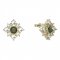 BG earring square -  105 - Metal: Silver 925 - rhodium, Stone: Garnet