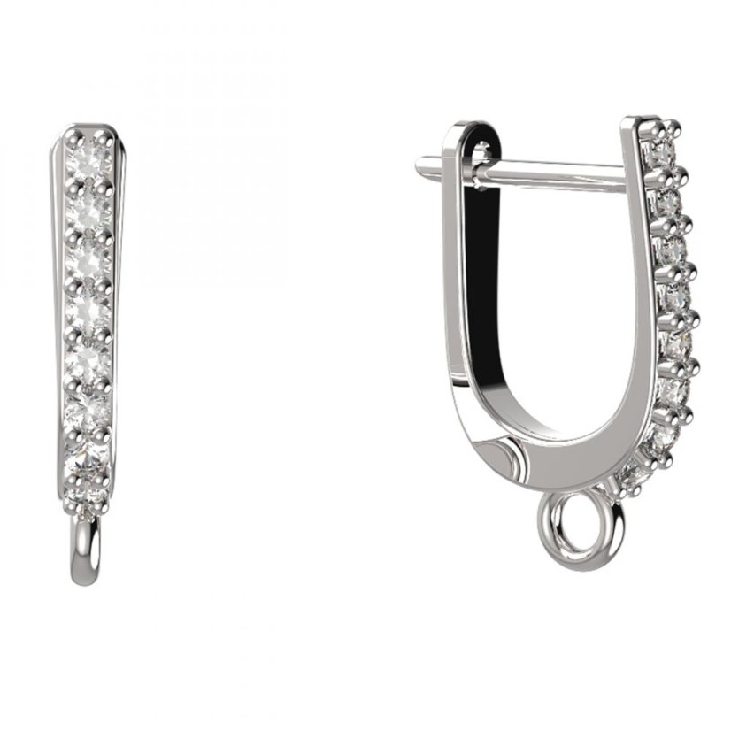 BG zlatý závěs dámské náušnice /91 Bílé zlato - 585 Diamant