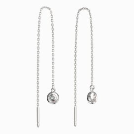 BeKid dětské náušnice 102 Bílé zlato - 585 Diamant