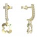 BeKid, Gold kids earrings -849 - Switching on: Pendant hanger, Metal: Yellow gold 585, Stone: Green cubic zircon