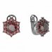 BG  earring 230-R7 circular - Metal: Silver 925 - rhodium, Stone: Garnet