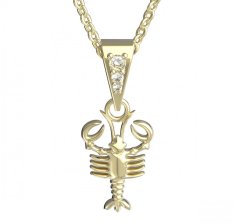BG zlatý přívěšek Rak 040 Žluté zlato - 585 Diamant