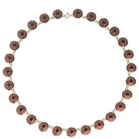 BG náhrdelník  463 Stříbro 925 - pozlacené Granát