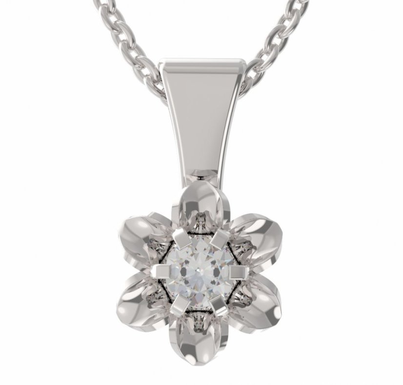 BG zlatý přívěšek 877 Bílé zlato - 585 Diamant