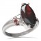 BG prsten oválný kámen 481-K - Kov: Stříbro 925 - rhodium, Kámen: Vltavín a granát