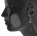 BG earring oval 516-C91 - Metal: Silver 925 - rhodium, Stone: Garnet