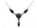 BG necklace with moldavite and garnet 952