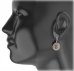 BG oval earring 280-96 - Metal: Silver 925 - rhodium, Stone: Garnet