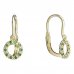 BeKid, Gold kids earrings -836 - Switching on: Brizura 0-3 roky, Metal: Yellow gold 585, Stone: Green cubic zircon