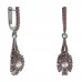BG náušnice s přírodní perlou 537-G91 - Kov: Stříbro 925 - rhodium, Kámen: Granát a perla