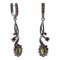 BG earring oval 517-P93 - Metal: Silver 925 - rhodium, Stone: Garnet