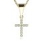 BG zlatý přívěšek křížek 1106 Žluté zlato - 585 Diamant