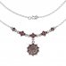 BG necklace 122 - Metal: Silver 925 - rhodium, Stone: Garnet