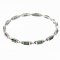 BG bracelet 645 - Metal: Silver 925 - ruthenium, Stone: Moldavit and garnet