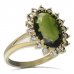 BG ring oval stone 507-V - Metal: Silver 925 - rhodium, Stone: Garnet