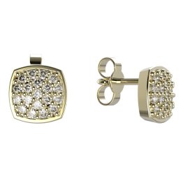 BG zlaté diamantové náušnice 1581 Žluté zlato - 585 Diamant lab-grown