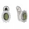 BG  earring 250-R7 oval - Metal: Silver 925 - rhodium, Stone: Garnet