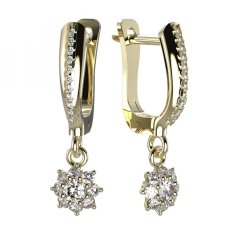 BG zlaté náušnice 886 Žluté zlato - 585 Diamant