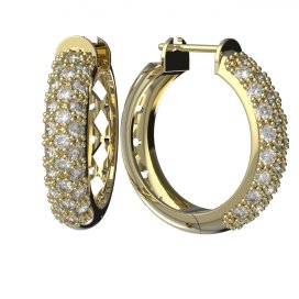 BG zlaté náušnice 1349 Žluté zlato - 585 Diamant