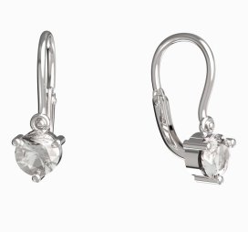 BeKid dětské náušnice 782 Bílé zlato - 585 Diamant