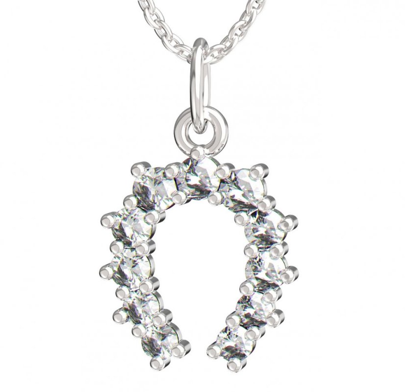 BeKid dětský přívěšek 001 Bílé zlato - 585 Bílý kubický zirkon